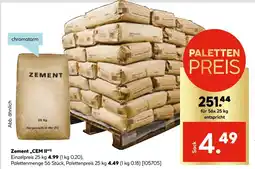 Hellweg Zement cem ii Angebot