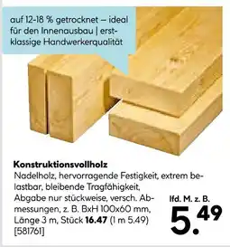 Hellweg Konstruktionsvollholz Angebot