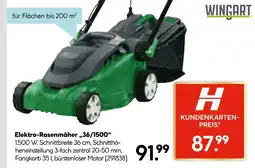 Hellweg Wingart elektro-rasenmäher 36/1500 Angebot