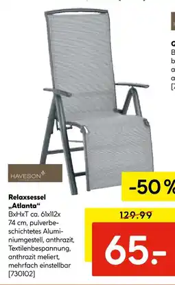 Hellweg Haveson relaxsessel atlanta Angebot