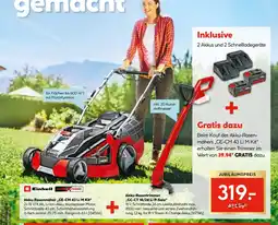Hellweg Einhell akku-rasenmäher „ge-cm 43 li m kit“ Angebot