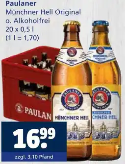 Getränkewelt Paulaner münchner hell original o. alkoholfrei Angebot