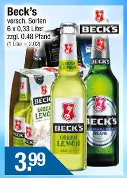 Getränke City Beck's green lemon Angebot