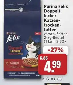 Combi Purina felix doppelt lecker katzentrockenfutter Angebot