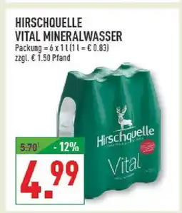 Marktkauf Hirschquelle vital mineralwasser Angebot