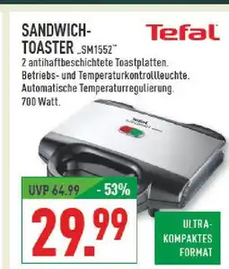 Marktkauf Tefal sandwich-toaster sm1552 Angebot