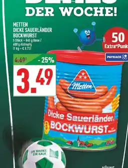 Marktkauf Metten dicke sauerländer bockwurst Angebot