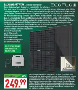 Marktkauf Ecoflow balkonkraftwerk ecoflow 900 w/800 w Angebot