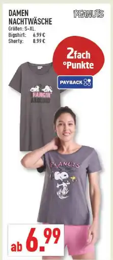 Marktkauf Peanuts damen nachtwäsche bigshirt Angebot