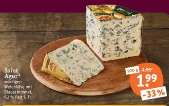 tegut Saint agur würziger weichkäse mit blauschimmel Angebot
