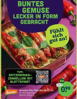 tegut Demeter bio-paprika spitz, rot Angebot