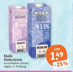 tegut Mølk haferdrink Angebot