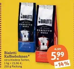 tegut Bialetti kaffeebohnen Angebot