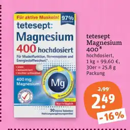 tegut Tetesept magnesium 400 hochdosiert Angebot