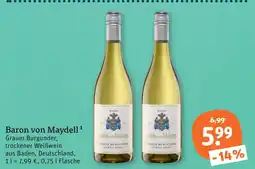 tegut Baron von maydell grauer burgunder Angebot