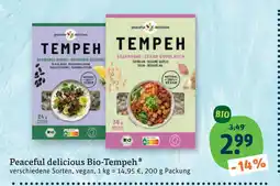 tegut Peaceful delicious bio-tempeh Angebot