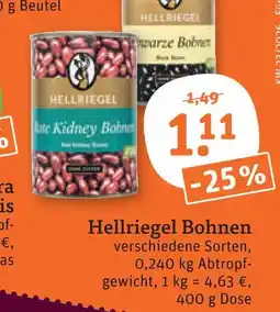 tegut Hellriegel bohnen Angebot
