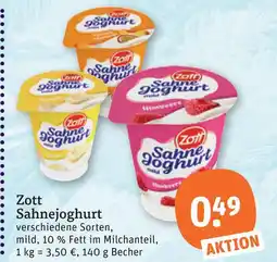 tegut Zott sahnejoghurt Angebot