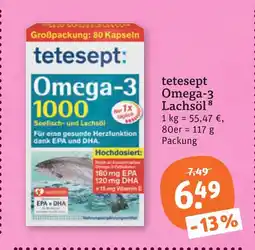tegut Tetesept omega-3 lachsöl Angebot