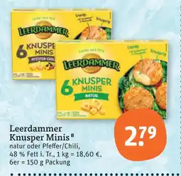 tegut Leerdammer knusper minis natur Angebot