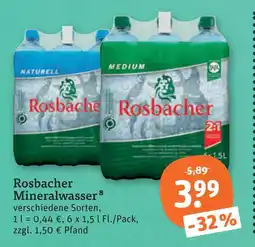 tegut Rosbacher mineralwasser Angebot