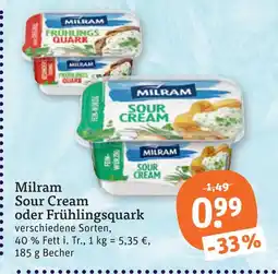 tegut Milram sour cream Angebot