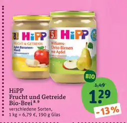tegut Hipp frucht und getreide bio-brei Angebot