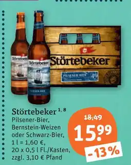 tegut Störtebeker pilsener-bier, bernstein-weizen oder schwarz-bier Angebot