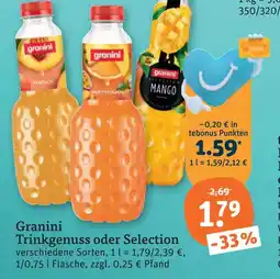 tegut Granini trinkgenuss oder selection Angebot