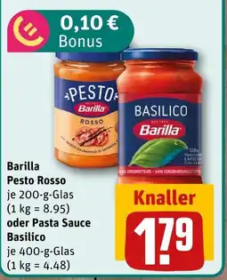 nahkauf Barilla pesto rosso oder pasta sauce basilico Angebot