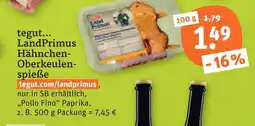 tegut Tegut... landprimus hähnchen-oberkeulenspieße Angebot