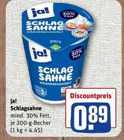 nahkauf Ja! schlagsahne Angebot