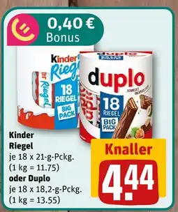 nahkauf Kinder riegel oder duplo Angebot