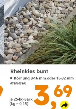 Globus Baumarkt Rheinkies bunt Angebot