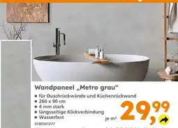 Globus Baumarkt Wandpaneel metro grau Angebot