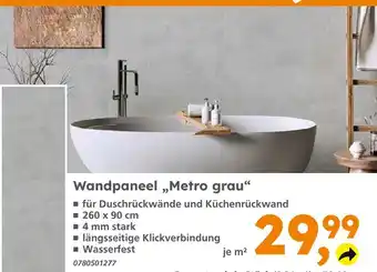 Globus Baumarkt Wandpaneel metro grau Angebot