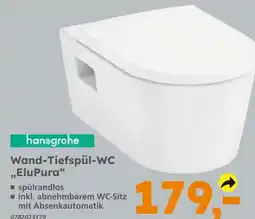 Globus Baumarkt Hansgrohe wand-tiefspül-wc elupura Angebot