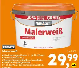 Globus Baumarkt Primaster malerweiß Angebot