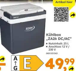 Globus Baumarkt Zorn kühlbox za26 dc/ac Angebot