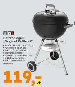 Globus Baumarkt Weber holzkohlegrill original kettle 47 Angebot