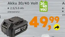 Globus Baumarkt Akku 20/40 volt Angebot