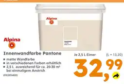 Globus Baumarkt Alpina innenwandfarbe pantone Angebot