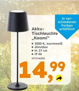Globus Baumarkt Akku-tischleuchte kaami Angebot