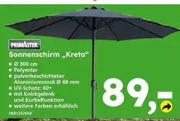 Globus Baumarkt Primaster sonnenschirm kreta Angebot