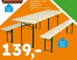 Globus Baumarkt Festzeltgarnitur 3-teilig Angebot