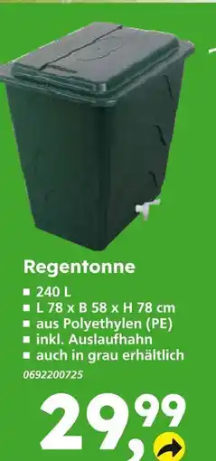 Globus Baumarkt Regentonne Angebot