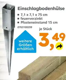 Globus Baumarkt Einschlagbodenhülse Angebot