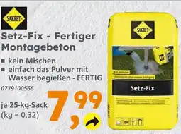 Globus Baumarkt Sakret setz-fix - fertiger montagebeton Angebot