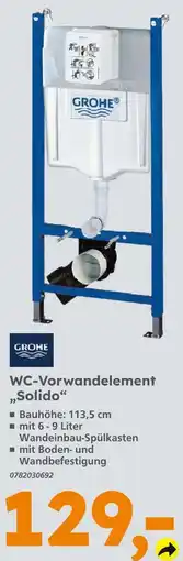 Globus Baumarkt Grohe wc-vorwandelement solido Angebot