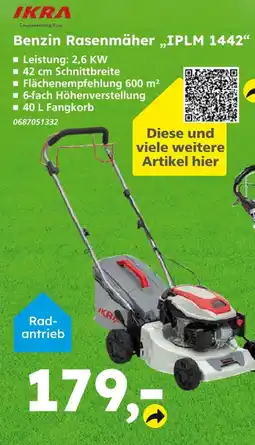 Globus Baumarkt Ikra benzin rasenmäher iplm 1442 Angebot